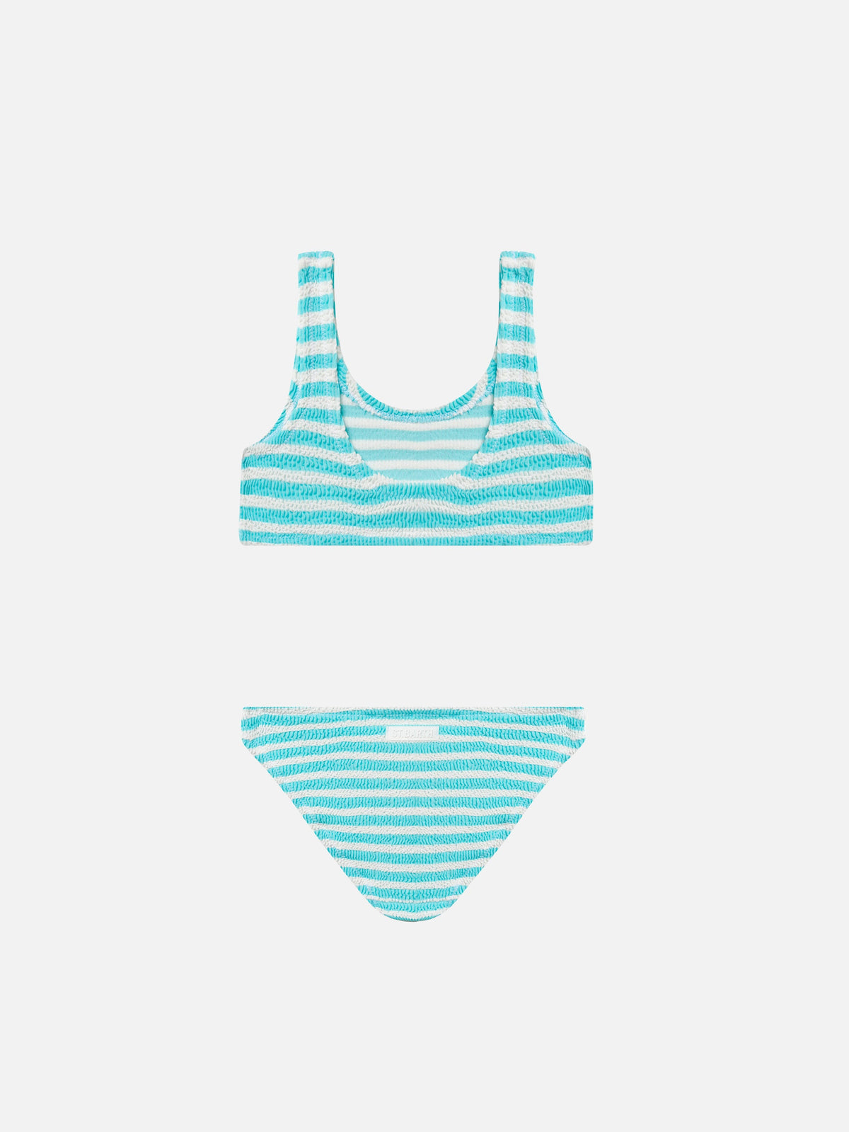 Bikini Baker verde acqua a righe