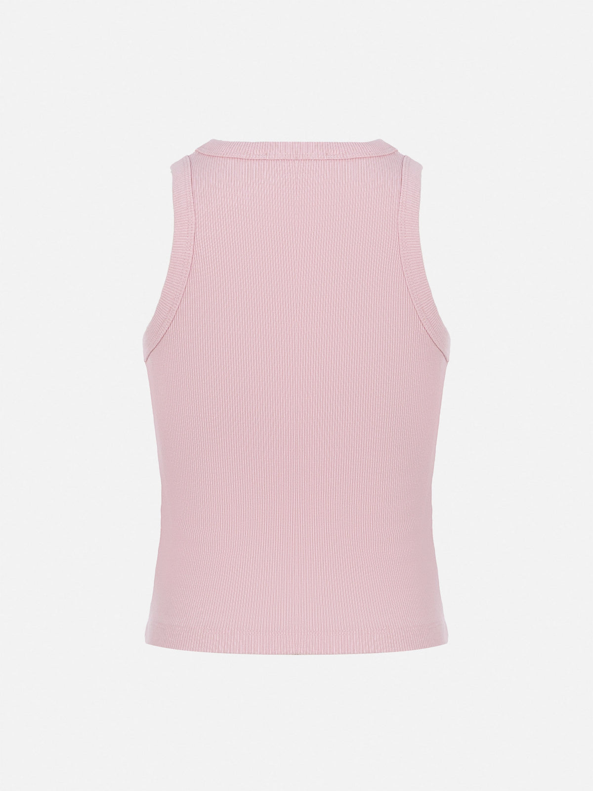 Canotta crop Blue Jr rosa con ricamo St. Barth Beach Club
