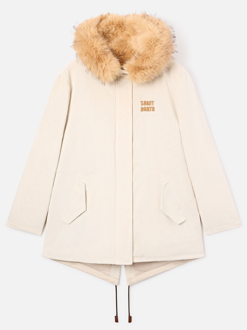 Parka Brenna ghiaccio in velluto a coste con cappuccio in product image 1
