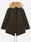 Parka Brenna verde militare in tessuto cerato di misto product image 1
