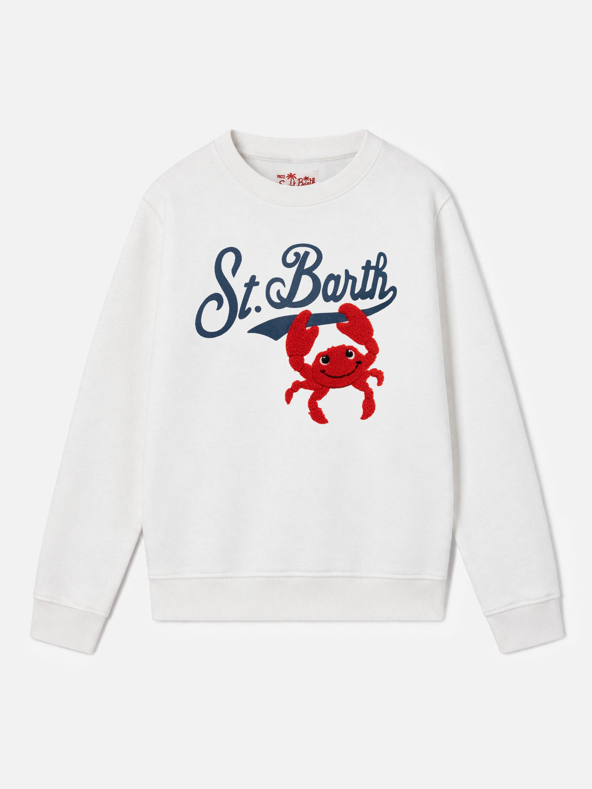 Felpa Bobby bianco panna con patch granchio in spugna product image 1