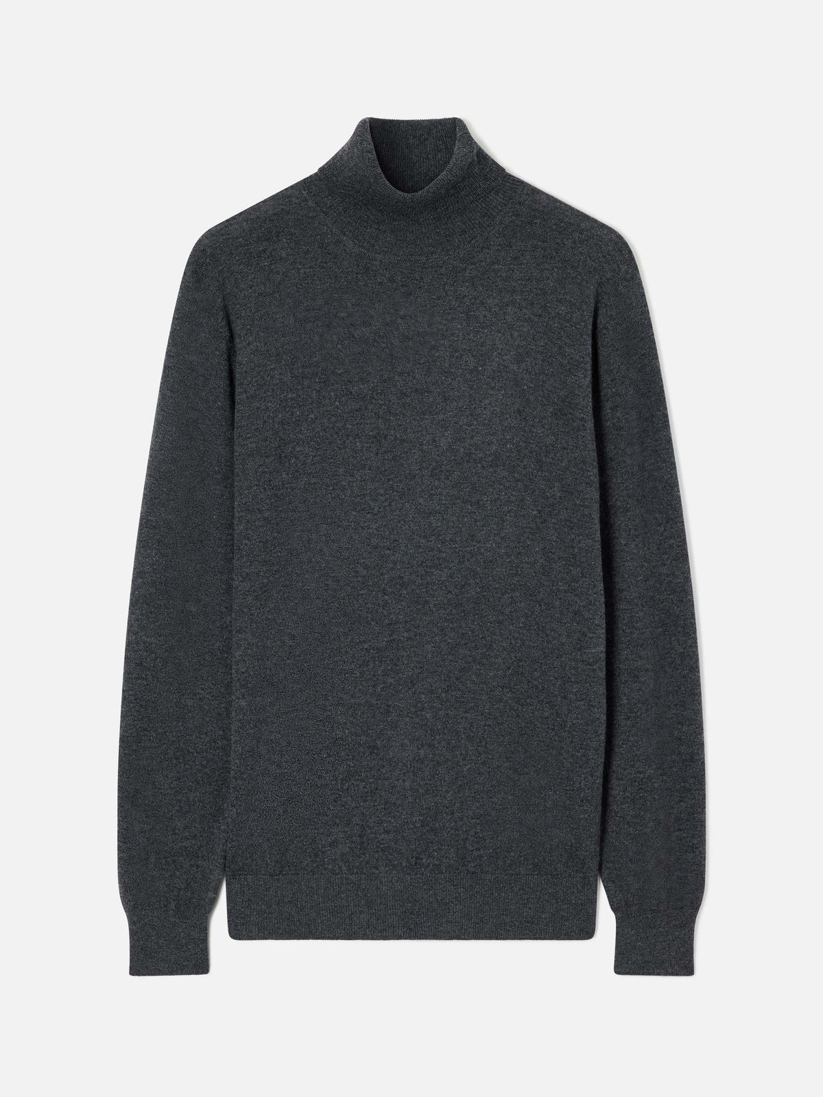 Maglia a collo alto Bond grigia in misto lana merino e cashmere
