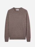 Maglia girocollo Bricklane beige in misto lana merino e cashmere