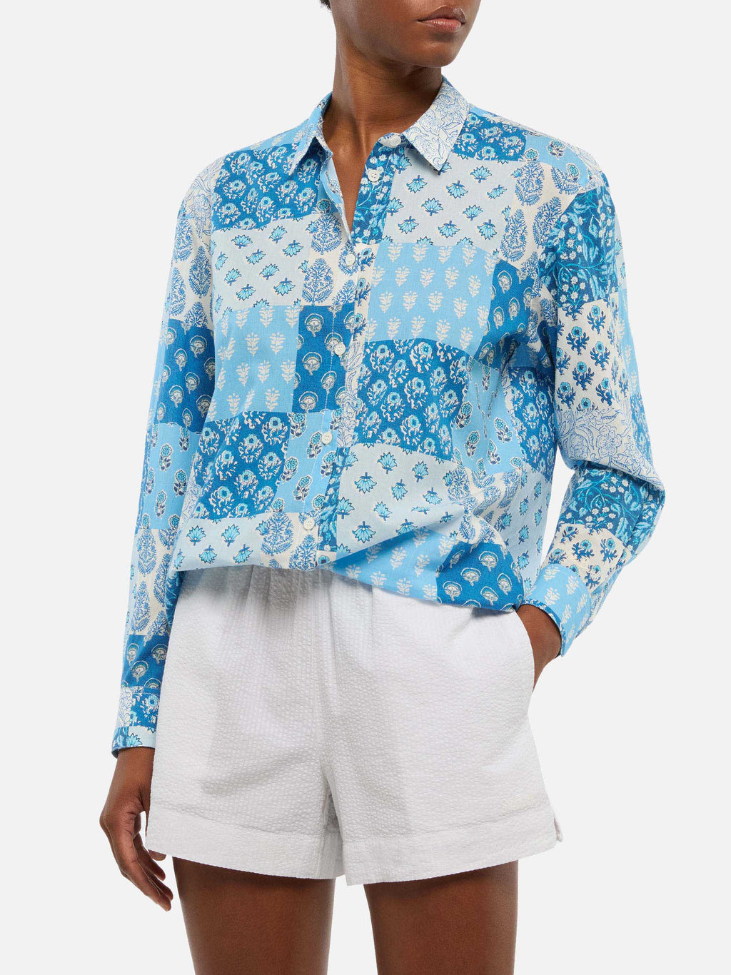 Camicia Brigitte in cotone con stampa patchwork di fiori product image 1
