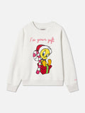 Felpa Briony bianco panna con stampa glitter Titti product image 1
