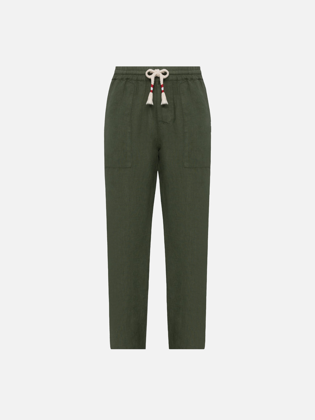Pantaloni Calais verde militare in lino