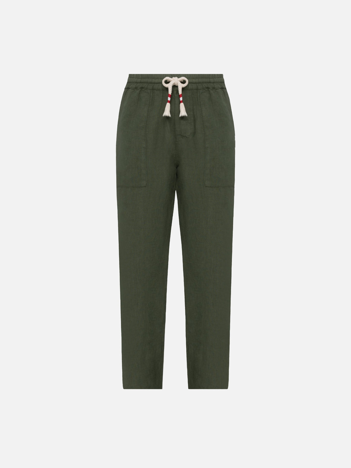 Pantaloni Calais verde militare in lino