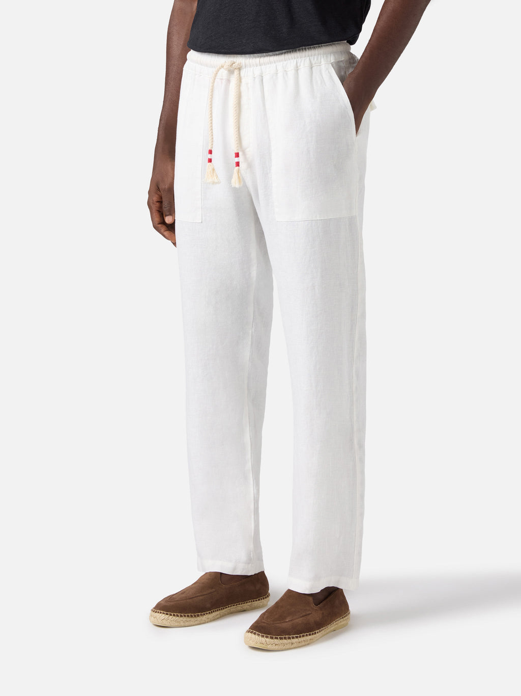 Pantaloni Calais bianchi in lino