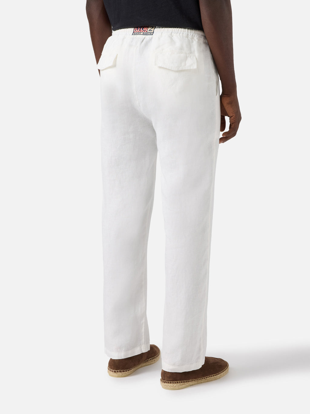 Pantaloni Calais bianchi in lino