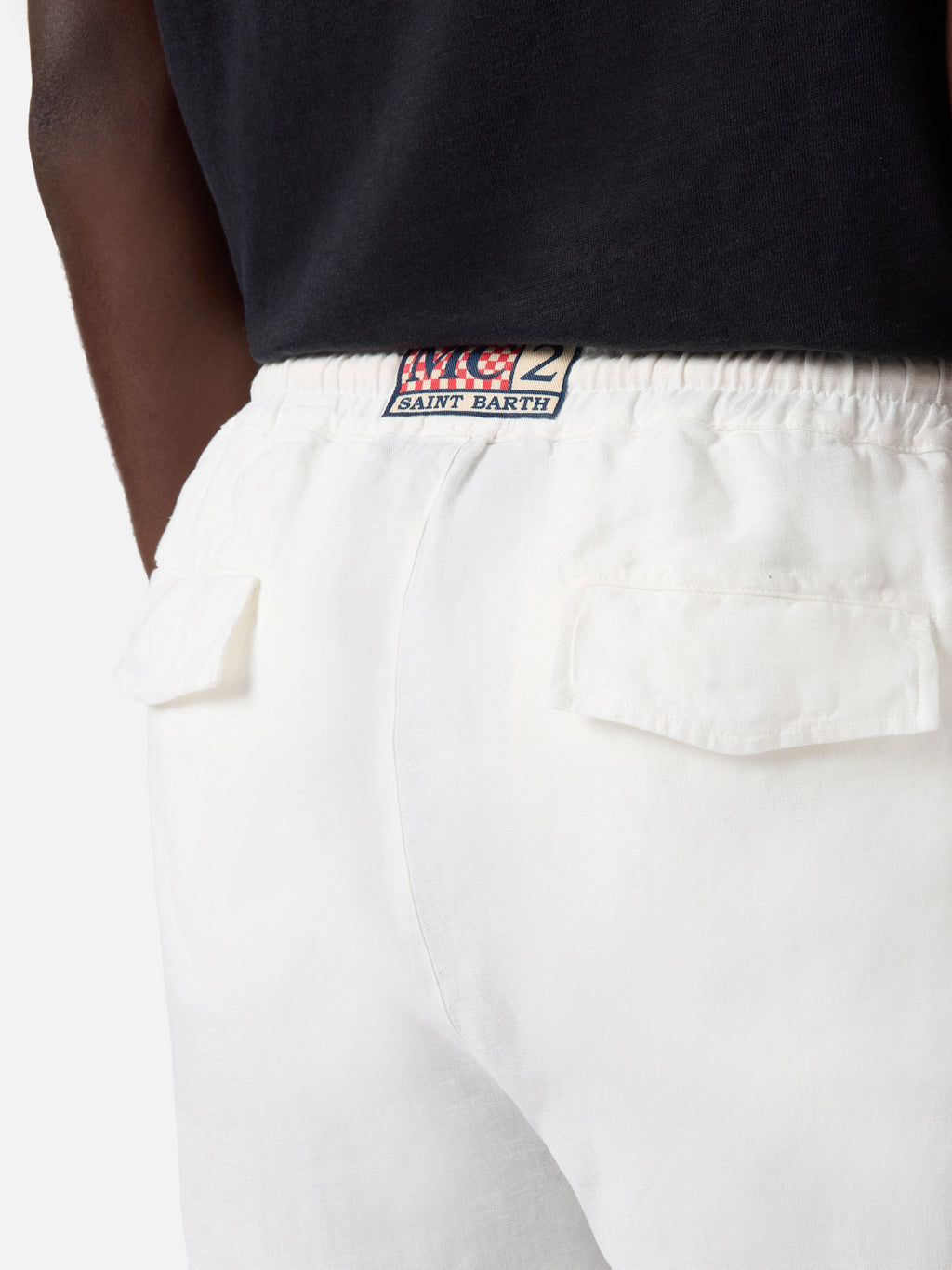 Pantaloni Calais bianchi in lino