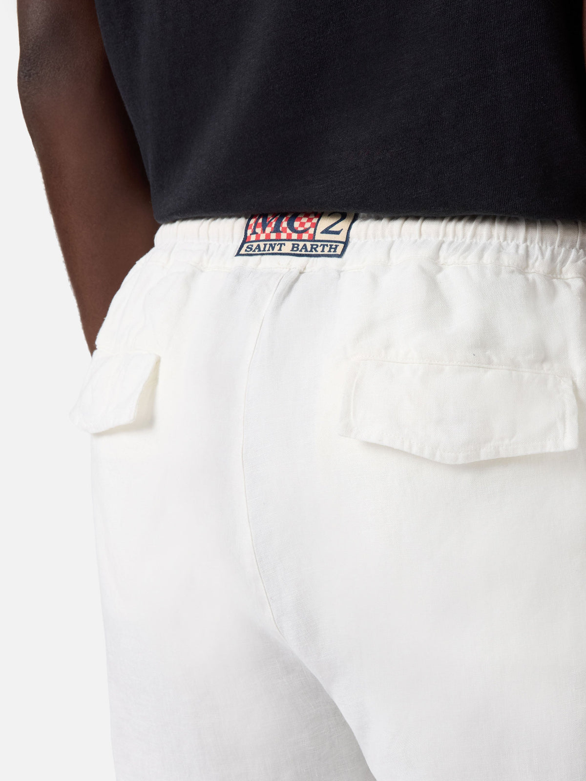 Pantaloni Calais bianchi in lino