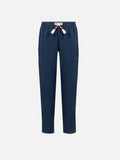 Pantaloni Calais Jr blu navy in lino
