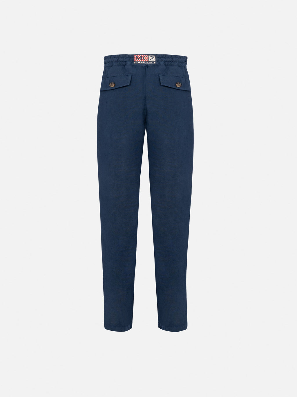 Pantaloni Calais Jr blu navy in lino