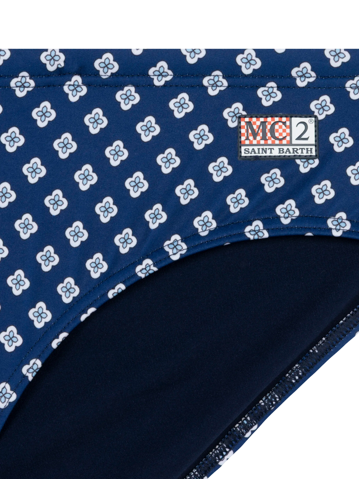 Slip mare Cayo blu navy con stampa cravatte