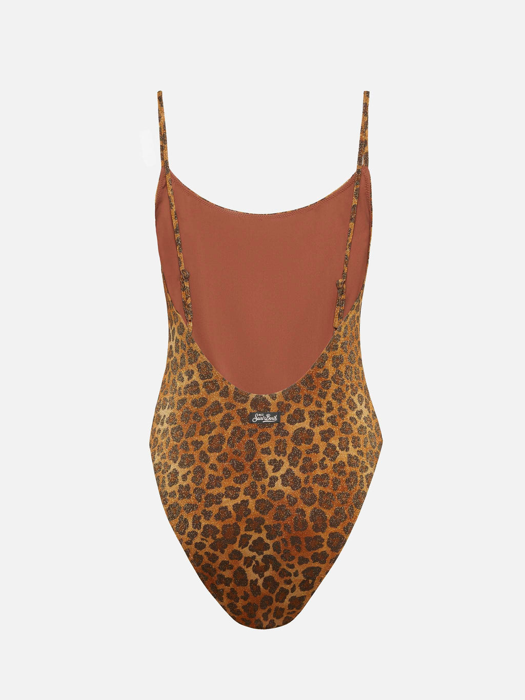Costume intero Cecille in lurex con stampa leopardata