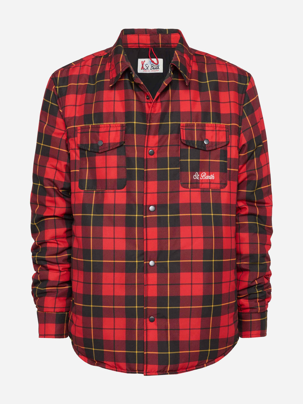 Sovracamicia Chalet rossa con stampa tartan