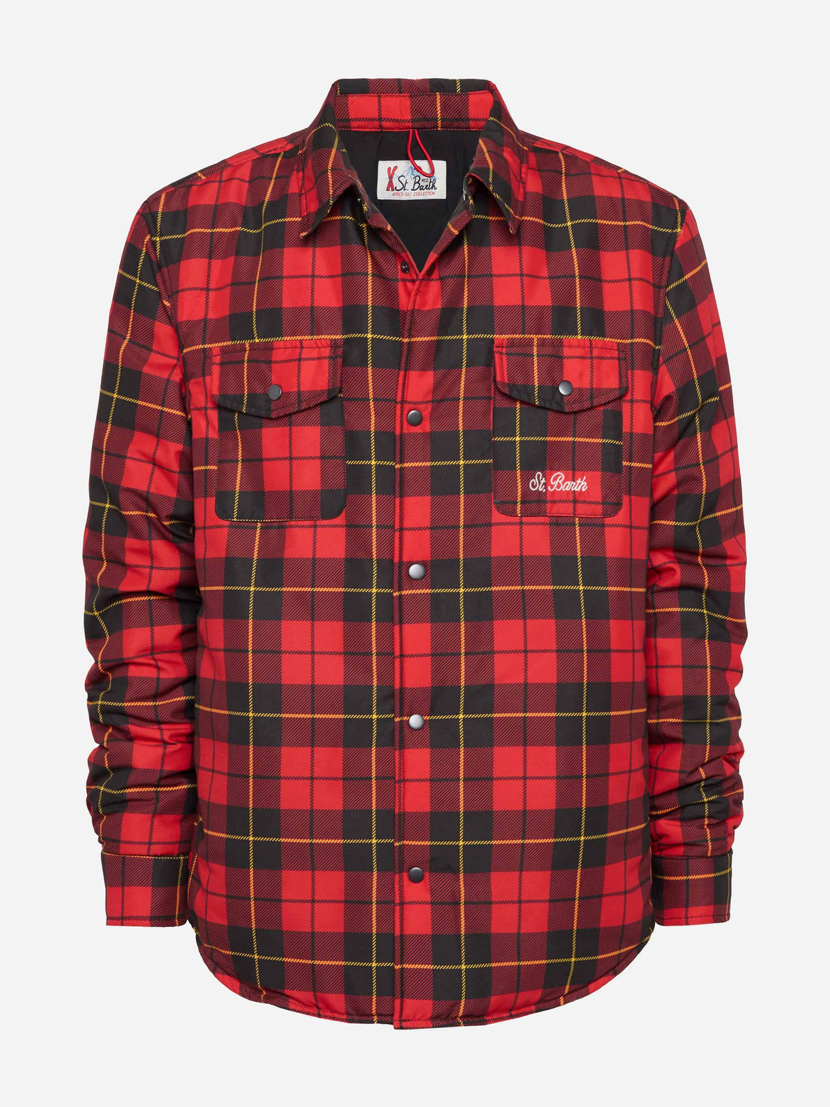 Sovracamicia Chalet rossa con stampa tartan