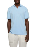 Polo Charles azzurra in piquet product image 1