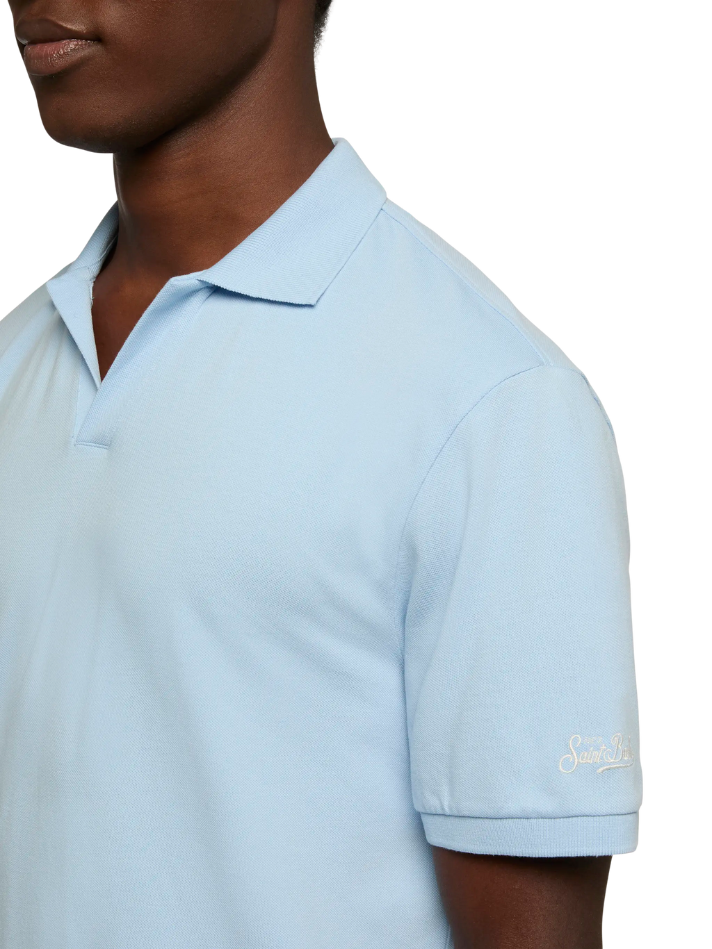 Polo Charles azzurra in piquet product image 2
