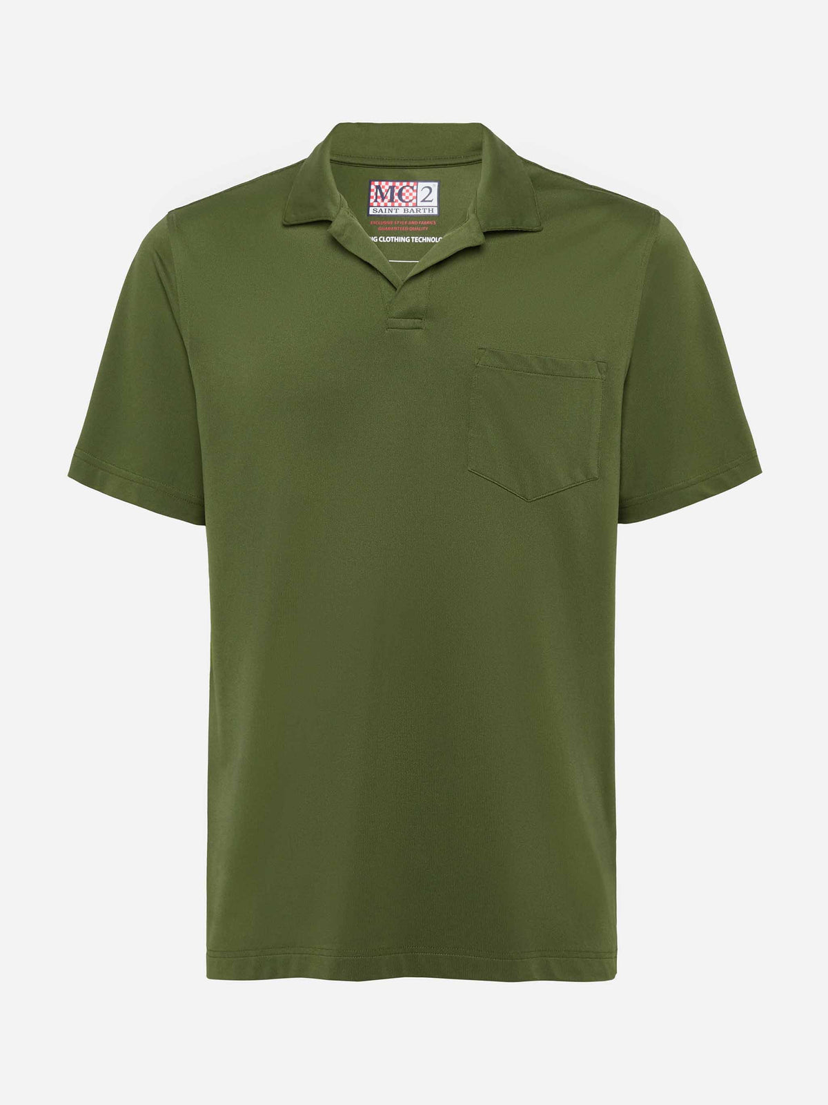 Polo Camber verde militare senza bottoni product image 4