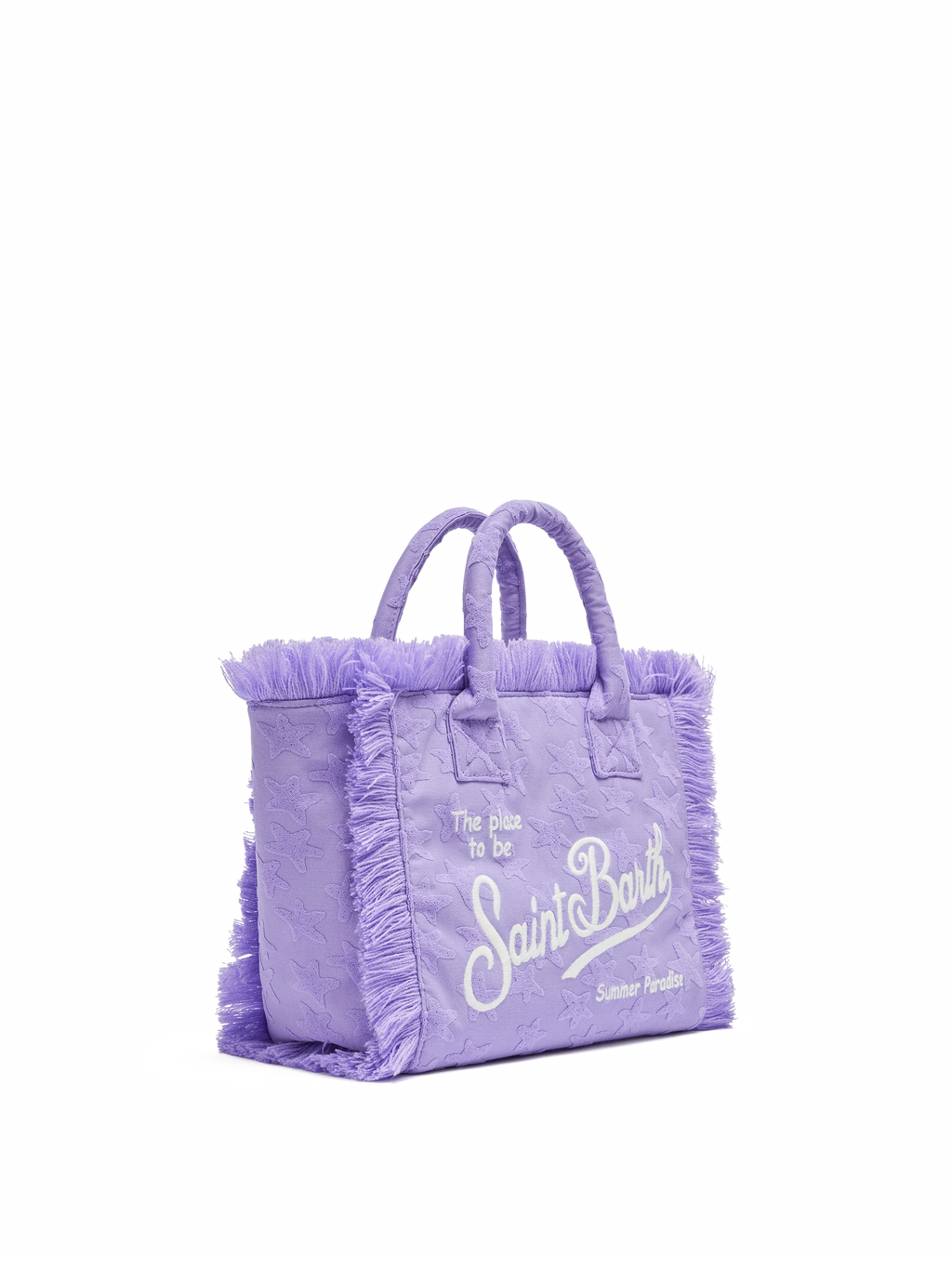 Borsa a mano Colette lilla in spugna con motivo stelle