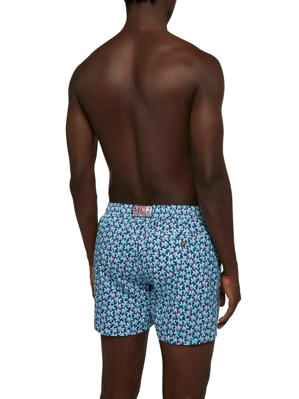 Costume mare Comfort Light blu navy con stampa pesci