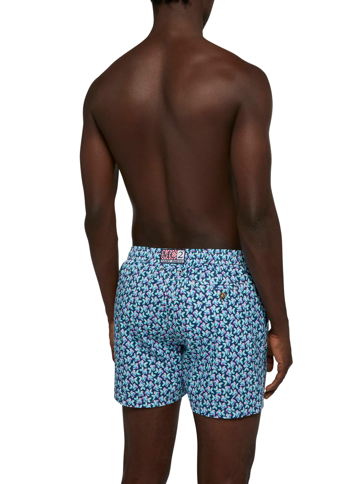 Costume mare Comfort Light blu navy con stampa pesci