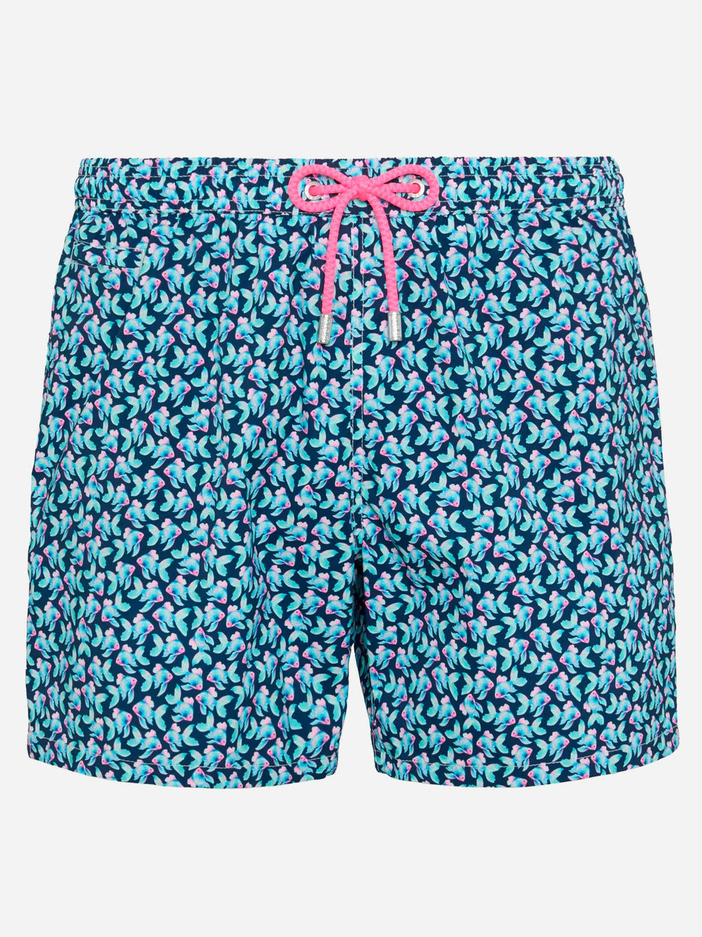 Costume mare Comfort Light blu navy con stampa pesci