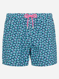 Costume mare Comfort Light blu navy con stampa pesci
