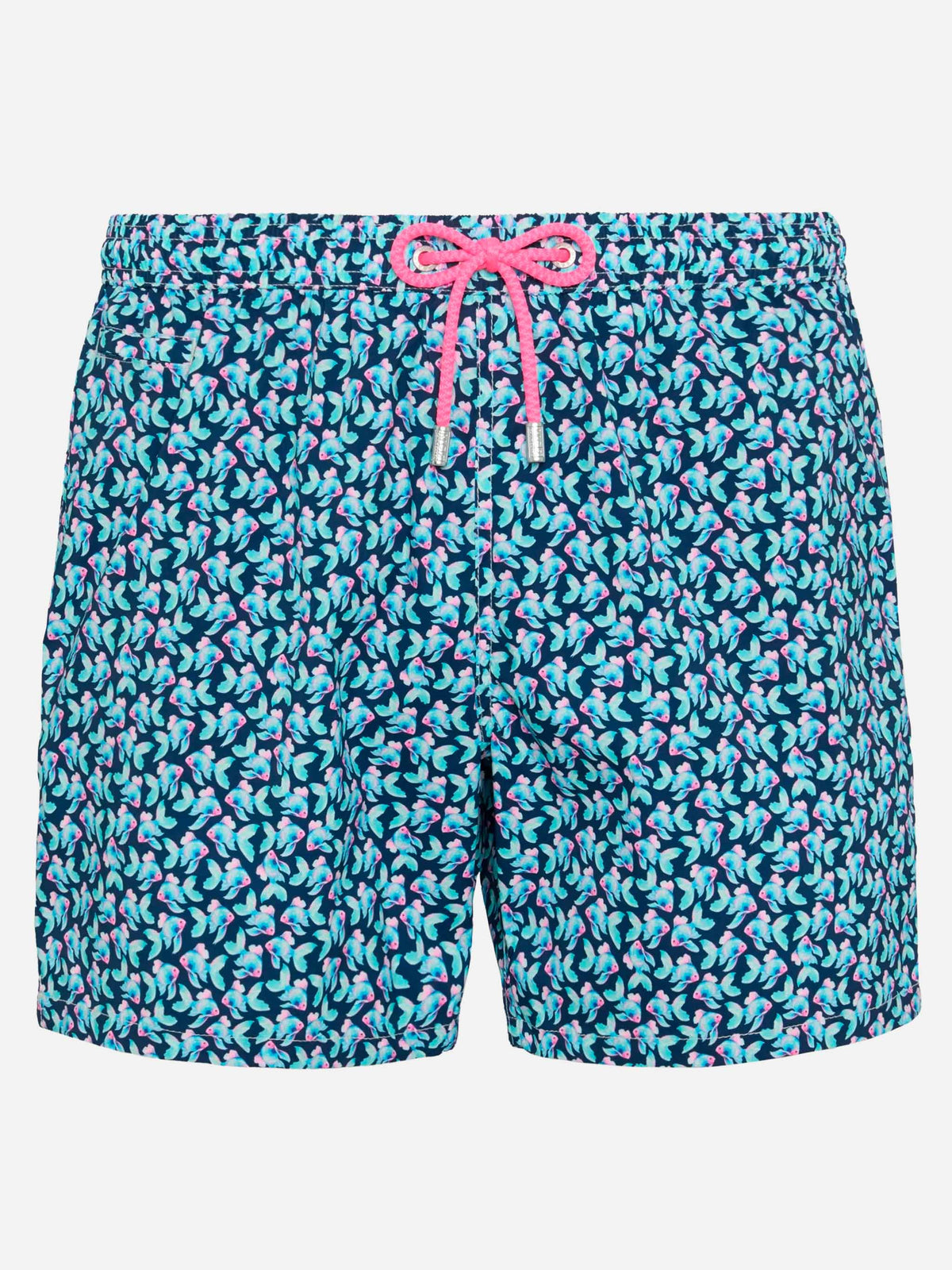 Costume mare Comfort Light blu navy con stampa pesci