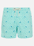 Costume mare Comfort Light verde salvia con stampa cavallucci marini