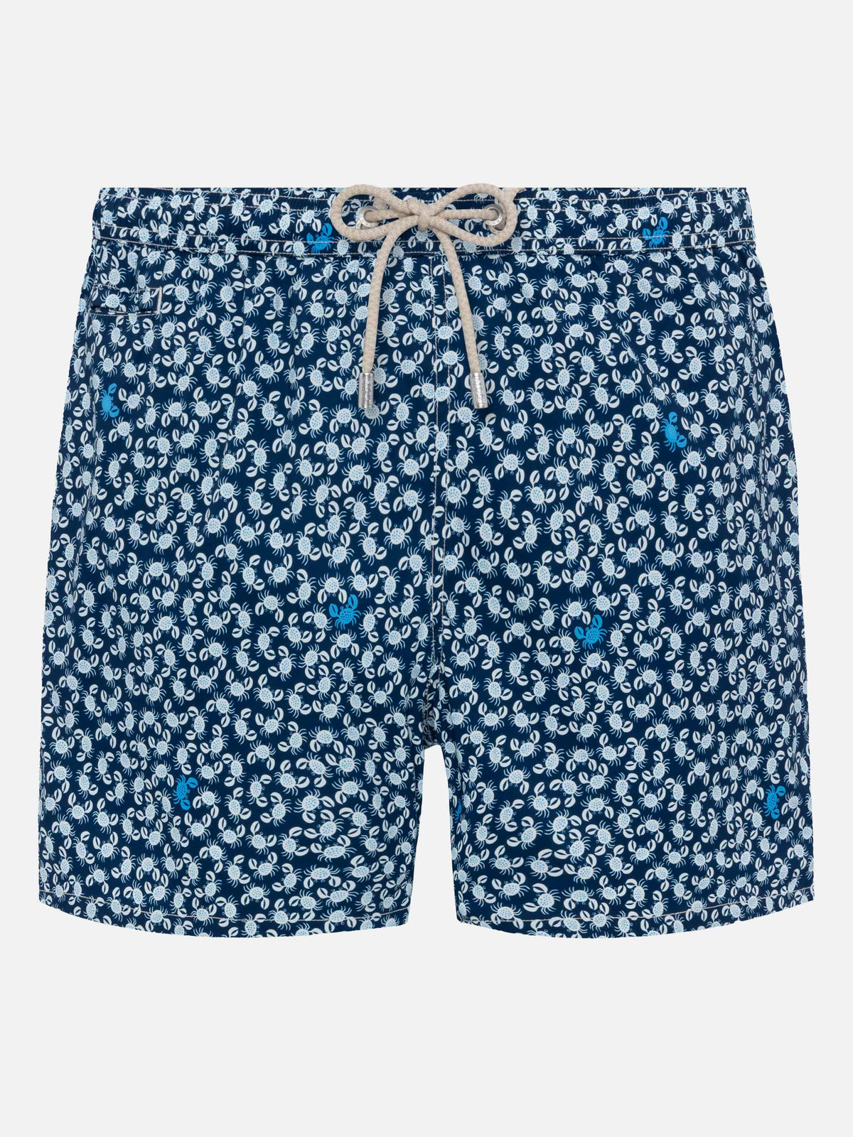 Costume mare Comfort Light blu navy con stampa granchi