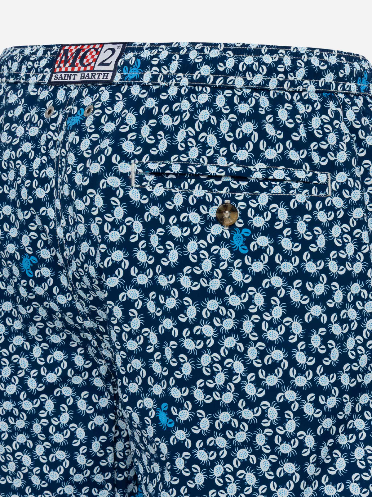 Costume mare Comfort Light blu navy con stampa granchi