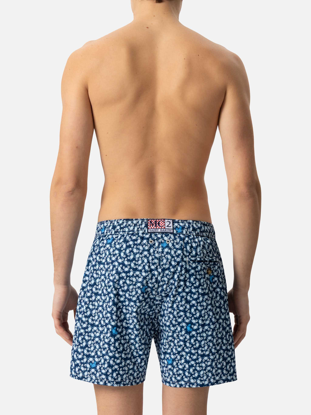 Costume mare Comfort Light blu navy con stampa granchi