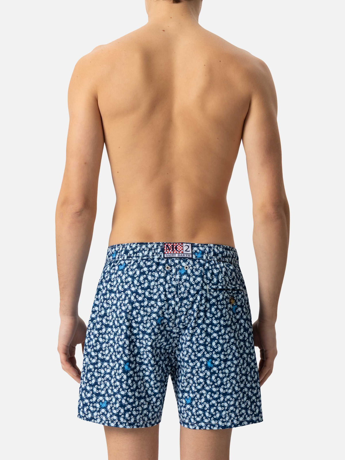 Costume mare Comfort Light blu navy con stampa granchi