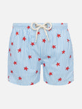 Costume mare Comfort Light Jr azzurro con stampa stelle marine