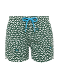 Costume mare Comfort Light Jr verde con stampa squali