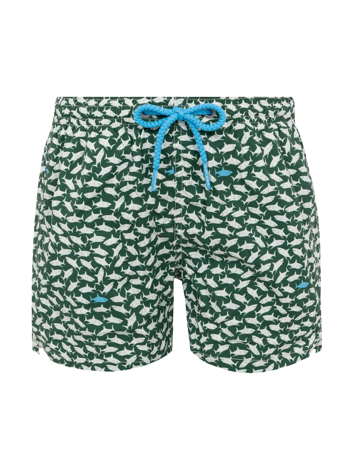Costume mare Comfort Light Jr verde con stampa squali