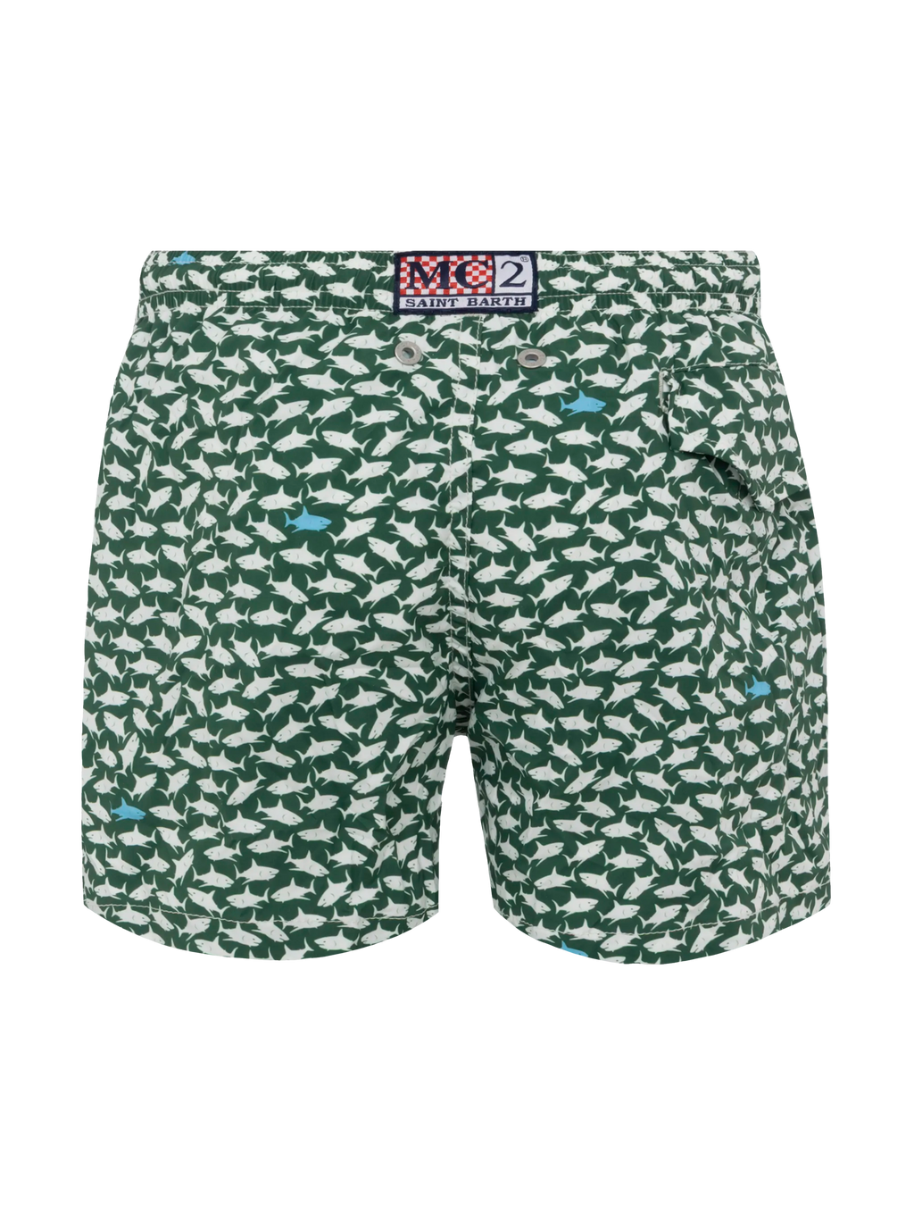 Costume mare Comfort Light Jr verde con stampa squali