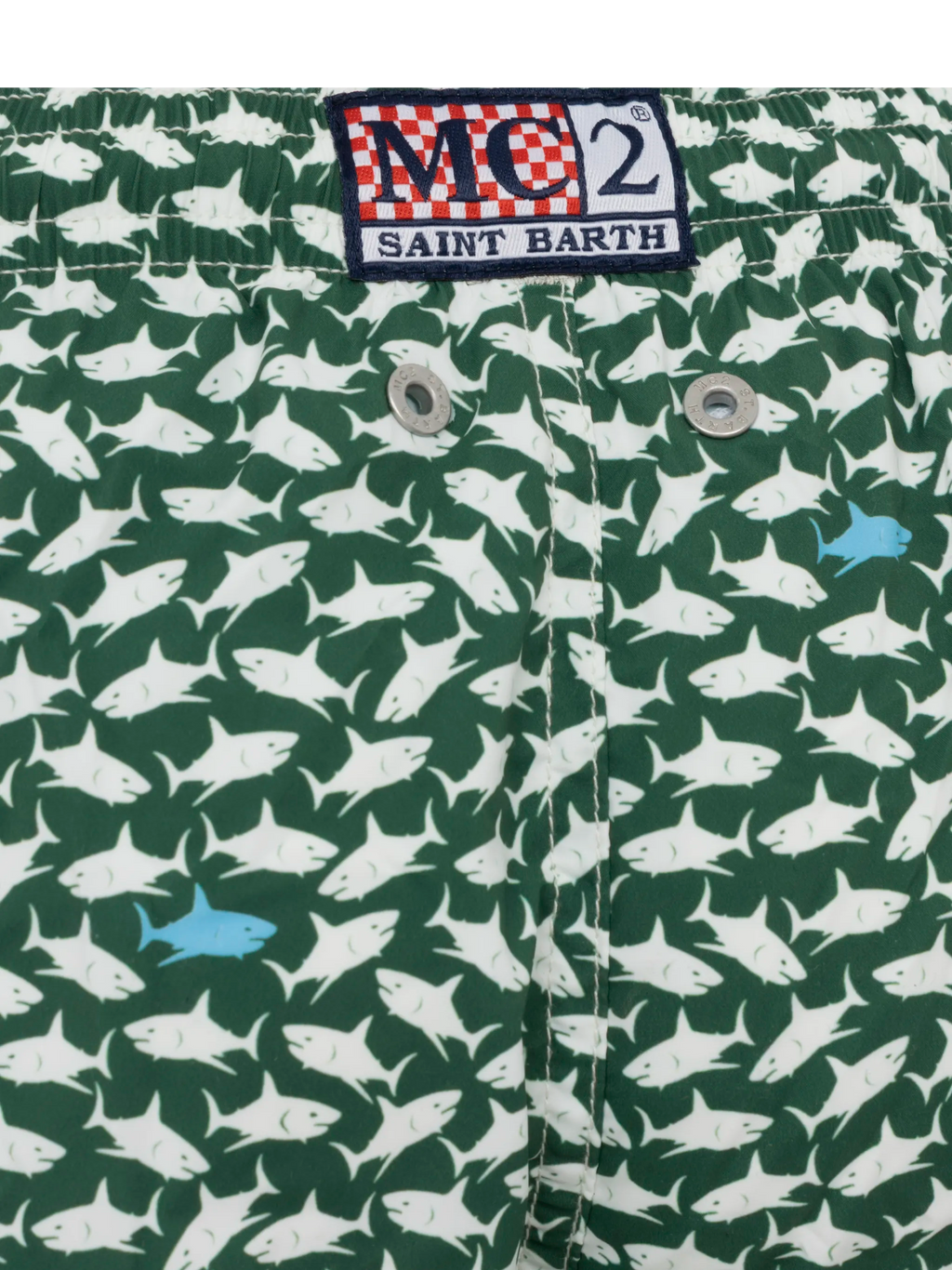 Costume mare Comfort Light Jr verde con stampa squali