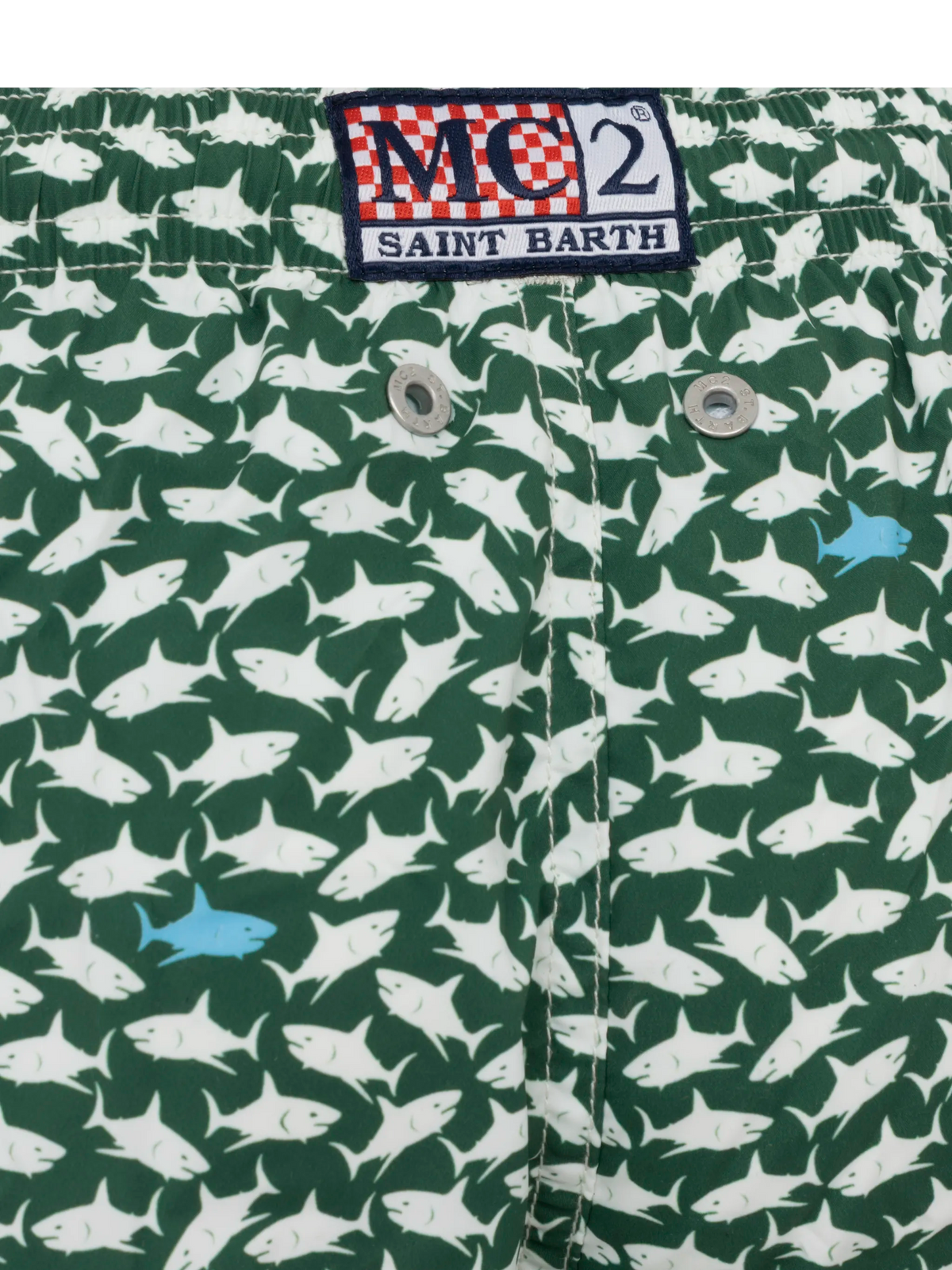 Costume mare Comfort Light Jr verde con stampa squali