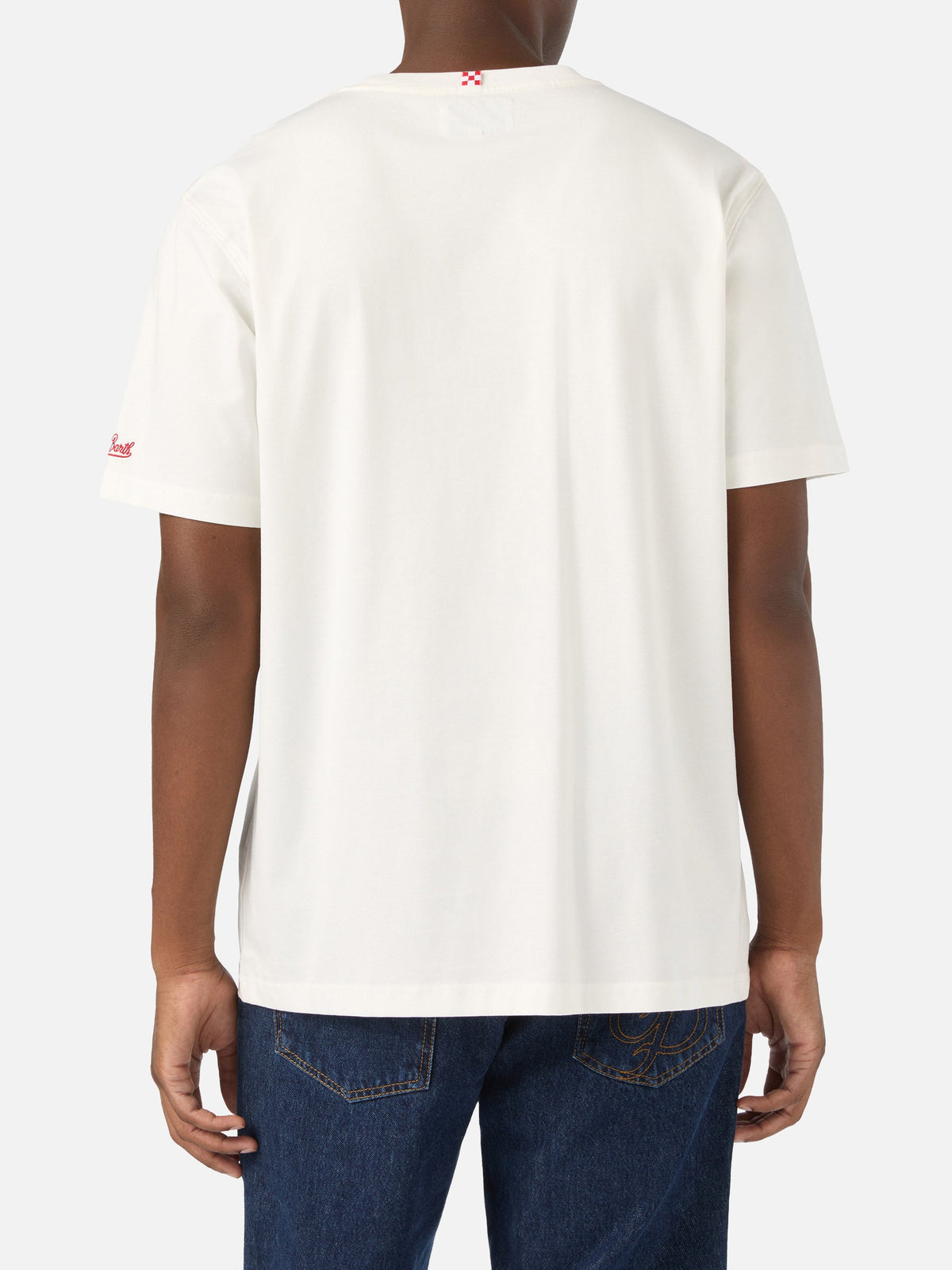 T-shirt Connor bianca in cotone con stampa orologio e product image 4