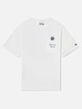 T-shirt Connor bianca in cotone con stampa orologio e product image 1