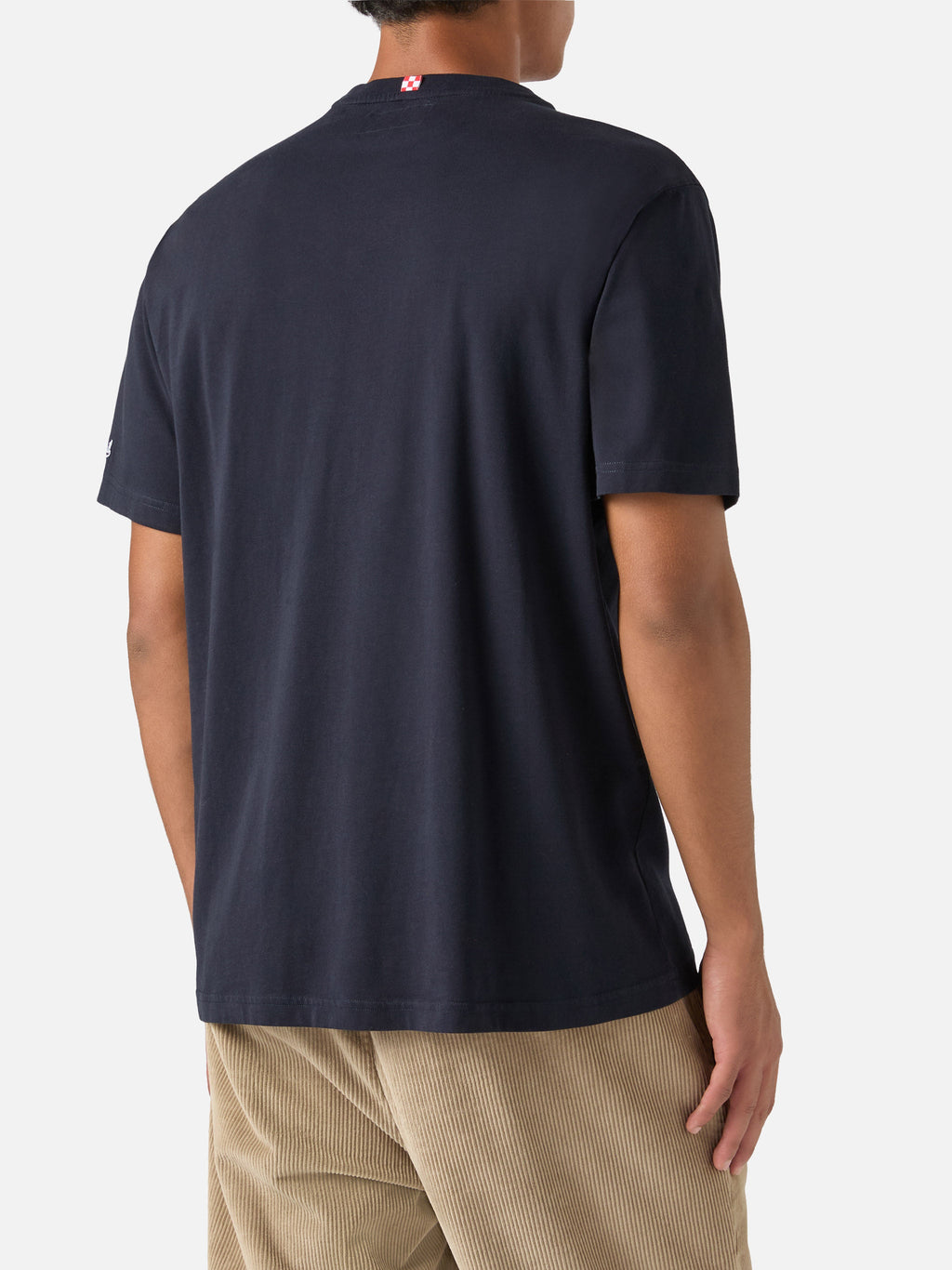 T-shirt Connor blu navy in cotone organico con stampa product image 3