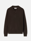 Polo Covent marrone in misto lana merino e cashmere product image 1