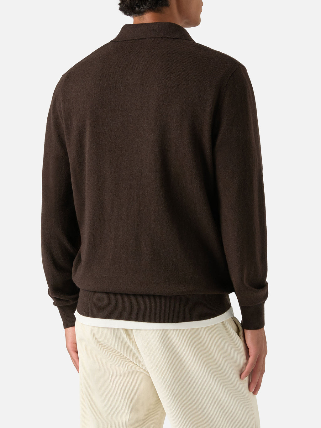 Polo Covent marrone in misto lana merino e cashmere product image 4