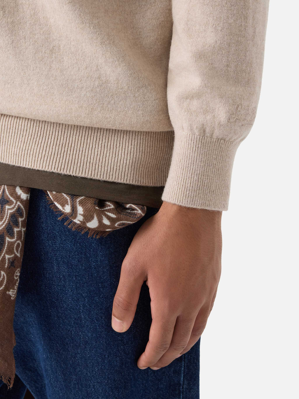 Polo Covent beige in misto lana merino e cashmere product image 5