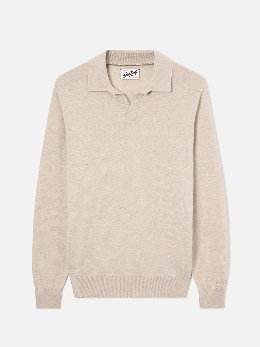 Polo Covent beige in misto lana merino e cashmere product image 1