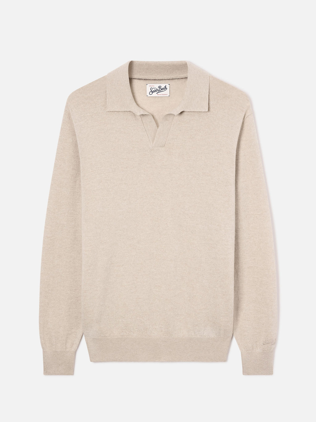 Polo Covent beige in misto lana merino e cashmere product image 1