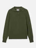 Polo Covent verde militare in misto lana merino e cashmere product image 1